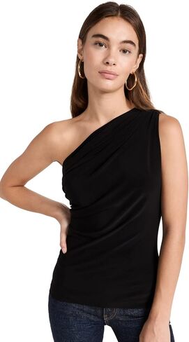 Norma Kamali Women's One Shoulder Peasant Top in Saudi Arabia