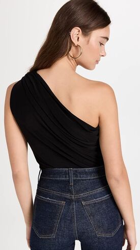 Norma Kamali Women's One Shoulder Peasant Top in Saudi Arabia