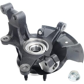 Steering Knuckle Wheel Hub Bearing Assembly Front Left Driver Compatible with Edge 2007 2008 2009 2010 LK055