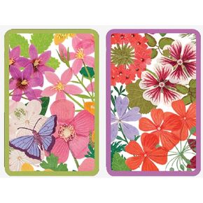 Caspari Bridge Playing Cards Jumbo, Halsted Floral, 2 Decks (PC148J)