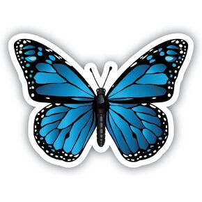 Beautiful Blue Morpho Butterfly Sticker, Decal for car Bumper, Laptop 5 inch