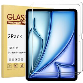 2 Pack Screen Protector for iPad Air 11-inch 2024 (6th Generation),Tempered Glass Film-Apple Pencil Pro & Case Compatible,Anti-Scratches,High Definition