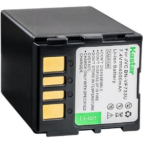 Kastar BN-VF733 Battery 1-Pack Replacement for JVC GR-D370 GR-D370AA GR-D370AC GR-D370AH GR-D370E GR-D370EK GR-D370EX GR-D370EY GR-D370EZ GR-D370U GR-D370UC GR-D370US GR-D371 GR-D371U GR-D371US Camera
