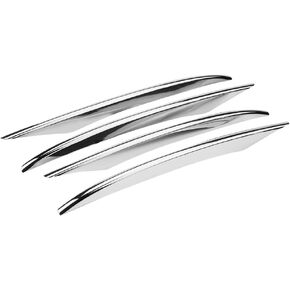 4 Pcs ABS Silver Car Front Fog Lamp Strip Trim Exterior Front Fog Light Lamp Cover Decor for E Class W213 Other Accessories