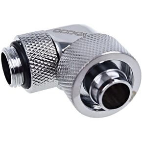 Alphacool 17237 Eiszapfen 16/10mm Compression Fitting 90° rotatable G1/4 - Chrome Water Cooling Fittings