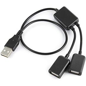 Chenyang USB 2.0 Dual Ports Hub Cable Bus Power for Laptop Notebook PC Mouse Flash Disk Black