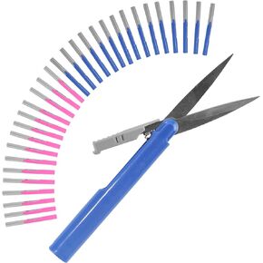 BambooMN Penblade Pen-Style Portable Travel Scissors - Charcoal - 2 Pairs