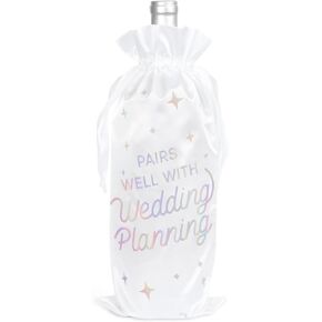 xo, Fetti Bride to Be Gift Wedding Planning Wine Bag | Engagement Party Gift, Bridal Shower Goodie Bag, Bachelorette Party Favor, Bride to Be Decoration, Wedding Drink Holder