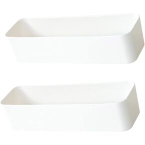 Uonlytech 2pcs Storage Box Kitchen Shelf Floating Wall Shelves Toiletry Storage Box Abs White Adhesive Remote-Control Storage Box Wall Self-Adhesive Pen Holder Wall Adhesive Storage Box Wall