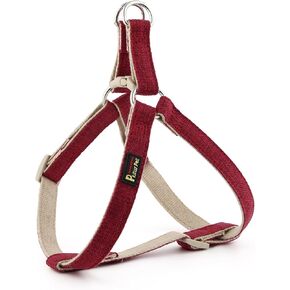 Plutus Pet Cotton Hemp Step in Dog Harness, Sustainable, Lightweight and Escape-Proof, Quick Fit Dog Harness for Puppy Small Medium and Large Dogs, Lavender, S