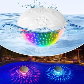 Blufree 2024 Floating Pool Speaker with Colorful Lights, Flamingo IP68 Waterproof Bluetooth Speakers for Pool, HD Stereo Sound, Hands Free Calling Hot Tub Speaker for Swimming Pool, Spa and Outdoors