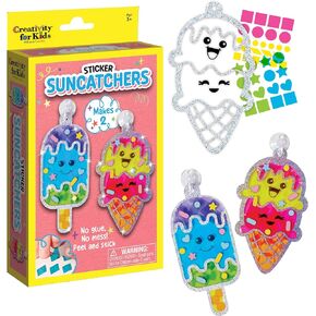 Creativity for Kids Sticker Sun Catchers Mini Craft Kit: Create 2 Suncatchers - Toddler Stocking Stuffers and Gifts Ages 3-4+, Arts & Crafts for Kids, Window Art for Kids
