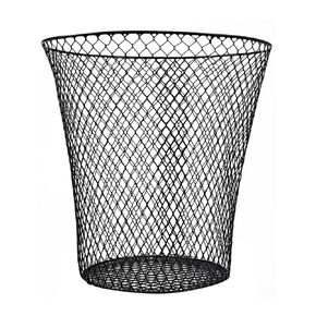 ABOOFAN Black Mesh Trash Can - Open Wastebasket Metal Wire Garbage Can Container Recycling Trash Bins for Bedroom Office School Kitchen Home Living Room Bathroom