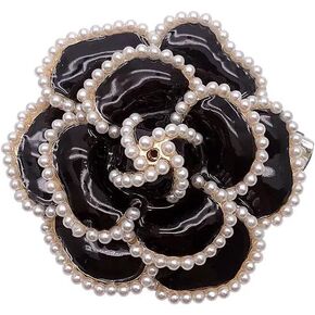 Pearl Camellia Flower Brooch Pin for Women Girls Wedding Bouquet Party Lapel Jackets Hat Scarfts Corsage Dress Brooches Pins Exquisite Brides Mother Jewelry Gifts
