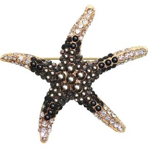 Dainty Rhinestone Brooch Octopus Sea Turtle Starfish Goldfish Enamel Dolphin Pin Costume Jewelry Scarf Clip Accessories