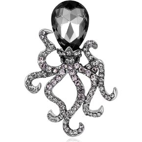Dainty Rhinestone Brooch Octopus Sea Turtle Starfish Goldfish Enamel Dolphin Pin Costume Jewelry Scarf Clip Accessories