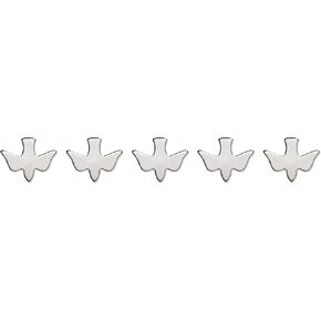 Silver-Toned Holy Dove Religious Lapel Pins, 1 Inch, Pack of 5