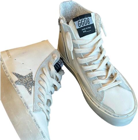 Golden Goose Women's Hi Francy Nappa and Suede Upper Glitter Star Leather List in Saudi Arabia