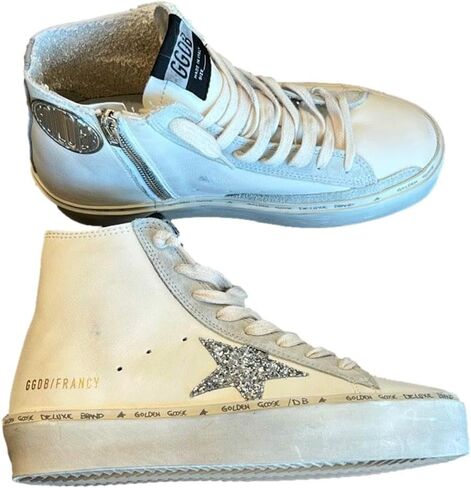 Golden Goose Women's Hi Francy Nappa and Suede Upper Glitter Star Leather List in Saudi Arabia