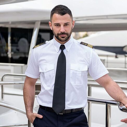 4 Pairs Shoulder Boards Epaulets Gold Anchor Shoulder Boards Badge Epaulets Captain Mate Navy Fleet Admiral Uniform Insignia Sliders Cosplay Epaulette Sliders, Four Bars Gold Stripes in Kuwait