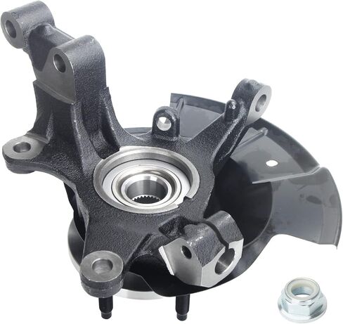 Steering Knuckle Wheel Hub Bearing Assembly Front Left Driver Compatible with Edge 2007 2008 2009 2010 LK055 in Saudi Arabia