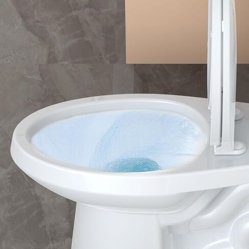 21"Toilet, Elongated Toilets for Bathrooms, Two-Piece Toilet with Soft Close Seat, 1.28 Siphonic Flush Toilet with Universal Height ADA Cotton White in Saudi Arabia
