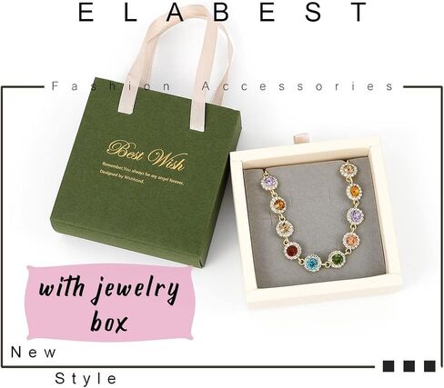 ELABEST قلادة كريستال حجر الراين بلينغ المختنق الملونة بلينغ سلسلة حفلة ملهى ليلي الكرة زي مجوهرات للنساء in Kuwait