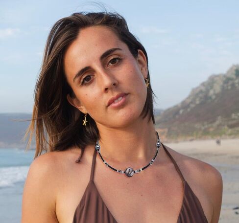 قلادة مطرزة للنساء بحجر غير منتظم وقلادة من اللؤلؤ مصنوعة يدويًا من الأحجار الكريمة بوهو قلادة مجوهرات صيفية للنساء in Kuwait