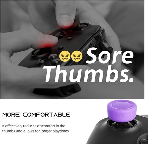 عبوتان من مقابض الإبهام المصنوعة من السيليكون المضادة للانزلاق، متوافقة مع أجهزة Xbox Series X/S وXbox One وXbox One X/S، غطاء عصا تحكم تناظري مريح وغطاء عصا التحكم مخصص، أرجواني in Kuwait