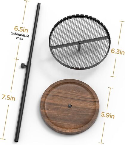 Jewelry Holder for Necklaces Earrings Bracelets - Round Jewelry Stand Organizer for Storage Display, Large Tall Wood Jewellery Tower Rack for Aesthetic Room Decor Girl Preppy Women Gift Rustic Black in Saudi Arabia