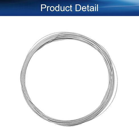 Heyiarbeit 3/64 Wire Rope 304 Stainless Steel Wire Cable, 16.4ft Length Aircraft Cable Perfect for Outdoor, Yard, Garden or Crafts in Saudi Arabia