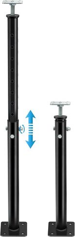 Adjustable Jack Post Steel Floor Jack Floor Support Jack Pole Jack for Porch Roof Deck Heavy Load Areas, 23.23"-43.31" Adjustable Height, Black in Saudi Arabia