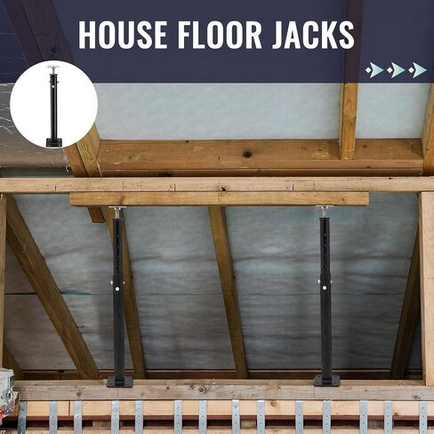 Adjustable Jack Post Steel Floor Jack Floor Support Jack Pole Jack for Porch Roof Deck Heavy Load Areas, 23.23"-43.31" Adjustable Height, Black in Saudi Arabia