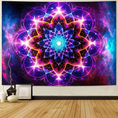 Amonercvita Mandala Tapestry Galaxy Tapestry Starry Stars Wall Hanging Trippy Boho Tapestry Hippie Bohemian Wall Tapestry Aesthetic Meditation Poster for Bedroom in Kuwait