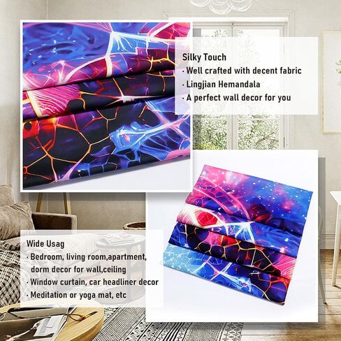 Amonercvita Mandala Tapestry Galaxy Tapestry Starry Stars Wall Hanging Trippy Boho Tapestry Hippie Bohemian Wall Tapestry Aesthetic Meditation Poster for Bedroom in Kuwait