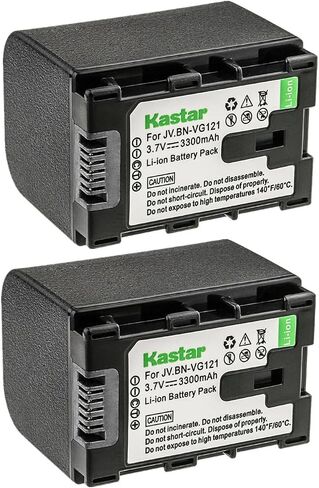 Kastar BN-VG121 Battery 1-Pack Replacement for JVC GZ-E300BU GZ-E300WU GZ-E306 GZ-E320 GZ-E325 GZ-E345 GZ-E505 GZ-E505BU GZ-E565 GZ-EX210 GZ-EX210BU GZ-EX215 GZ-EX250 GZ-EX250BUS GZ-EX255 Camera in Saudi Arabia