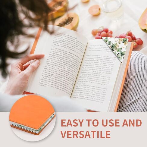 إشارات مرجعية جلدية لطيفة، إشارة مرجعية للزاوية على شكل مثلث ممتع، ملحقات الكتب لقراءة محبي الكتب، علامات صفحة غير قابلة للكسر للنساء والرجال وزهور مائية in Saudi Arabia
