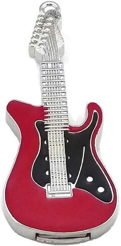 محرك فلاش USB كريستالي بسعة 16 جيجابايت لموسيقى الجيتار باللون الأحمر لمعلم الموسيقى in Kuwait