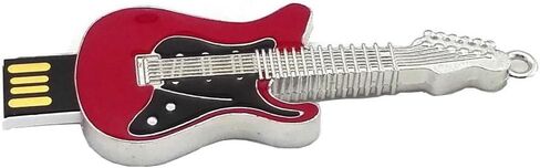 محرك فلاش USB كريستالي بسعة 16 جيجابايت لموسيقى الجيتار باللون الأحمر لمعلم الموسيقى in Kuwait