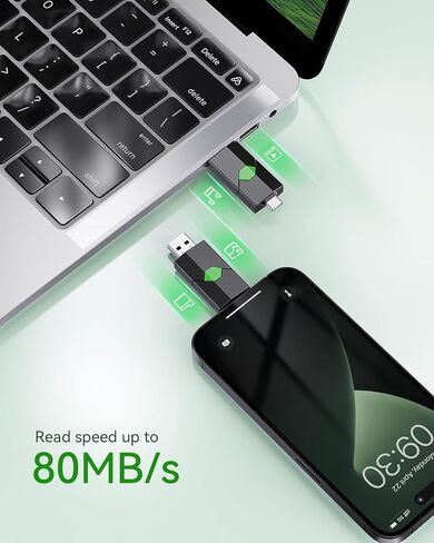 K&ZZ 128GB USB C Flash Drive 1 Pack Dual USB-C Thumb Drive 3.0 Push-Pull USB A + Type C Memory Stick Photo Stick for Smartphone Tablet Laptop iPhone 17 in Kuwait