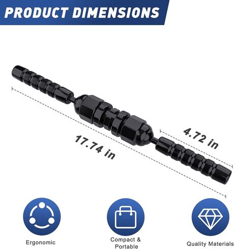 جهاز تمرين الأذرع ثلاثي الأبعاد، جهاز تمرين الجزء العلوي من الجسم لتمارين الصدر والكتف والساعد والعضلة ذات الرأسين والذراع (أسود) in Kuwait