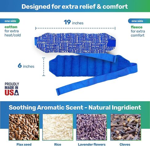 Microwavable Heating Pad, for Aching Joints, Menstrual Pain & Sore Muscles, Aromatic Relief Heating Pad – Blue, HTP Relief Blue in Saudi Arabia
