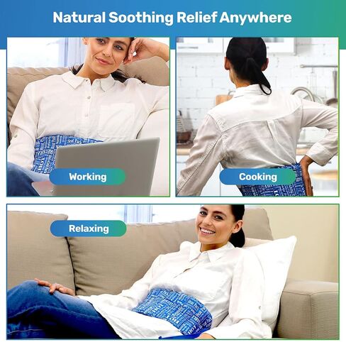 Microwavable Heating Pad, for Aching Joints, Menstrual Pain & Sore Muscles, Aromatic Relief Heating Pad – Blue, HTP Relief Blue in Saudi Arabia