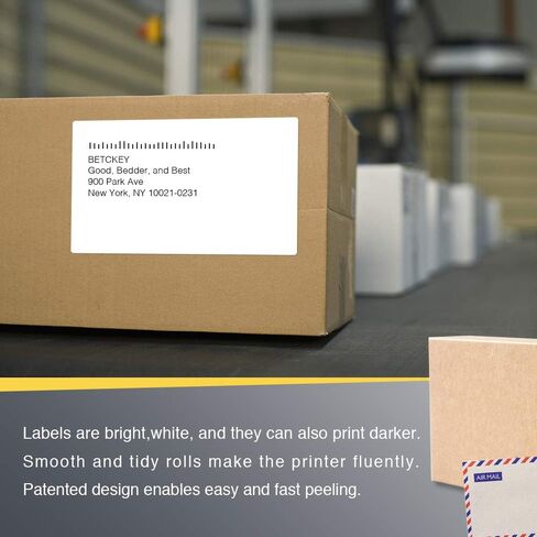 BETCKEY - 4" x 6.5" (102 mm x 165 mm) Large Shipping Labels & Multipurpose Compatible with Zebra & Rollo Label Printer,Premium Adhesive & Perforated [10 Rolls, 2500 Labels] in Saudi Arabia