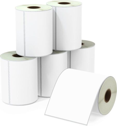 BETCKEY - 4" x 6.5" (102 mm x 165 mm) Large Shipping Labels & Multipurpose Compatible with Zebra & Rollo Label Printer,Premium Adhesive & Perforated [10 Rolls, 2500 Labels] in Saudi Arabia