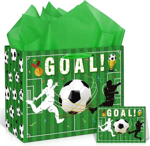 Basketball Party Gift Bag, Basketball Gift Wrap Bag with Tissue Paper and Card Decorations for Sport Party Favor Basketball Birthday Goodie Gifts Treat Candy Wrapping Bags for Kids Adult Team Supplies in Saudi Arabia
