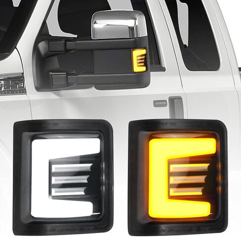 2 قطعة فورد الجانب مرآة ديناميكية Led أضواء متتابعة بدوره مصباح إشارة النهار تشغيل أضواء لفورد F250 F350 F450 سوبر ديوتي 2008-2016 in Kuwait