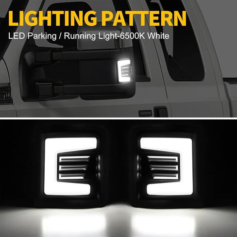 2 قطعة فورد الجانب مرآة ديناميكية Led أضواء متتابعة بدوره مصباح إشارة النهار تشغيل أضواء لفورد F250 F350 F450 سوبر ديوتي 2008-2016 in Kuwait