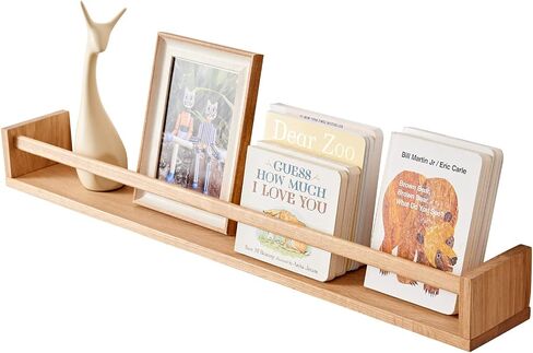 Floating Shelves, Oak Nursery Floating Shelves for Wall Mounted, Wall Bookshelf for Kids,Hanging Shelf for Baby Nursery Room Decor Kitchen, Natural Wood Wall Shelves,32 Inch in Saudi Arabia
