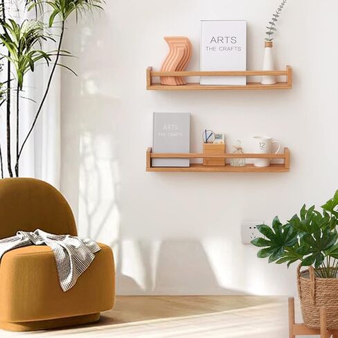 Floating Shelves, Oak Nursery Floating Shelves for Wall Mounted, Wall Bookshelf for Kids,Hanging Shelf for Baby Nursery Room Decor Kitchen, Natural Wood Wall Shelves,32 Inch in Saudi Arabia
